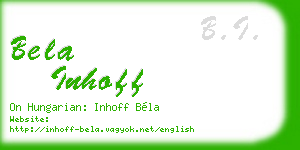 bela inhoff business card